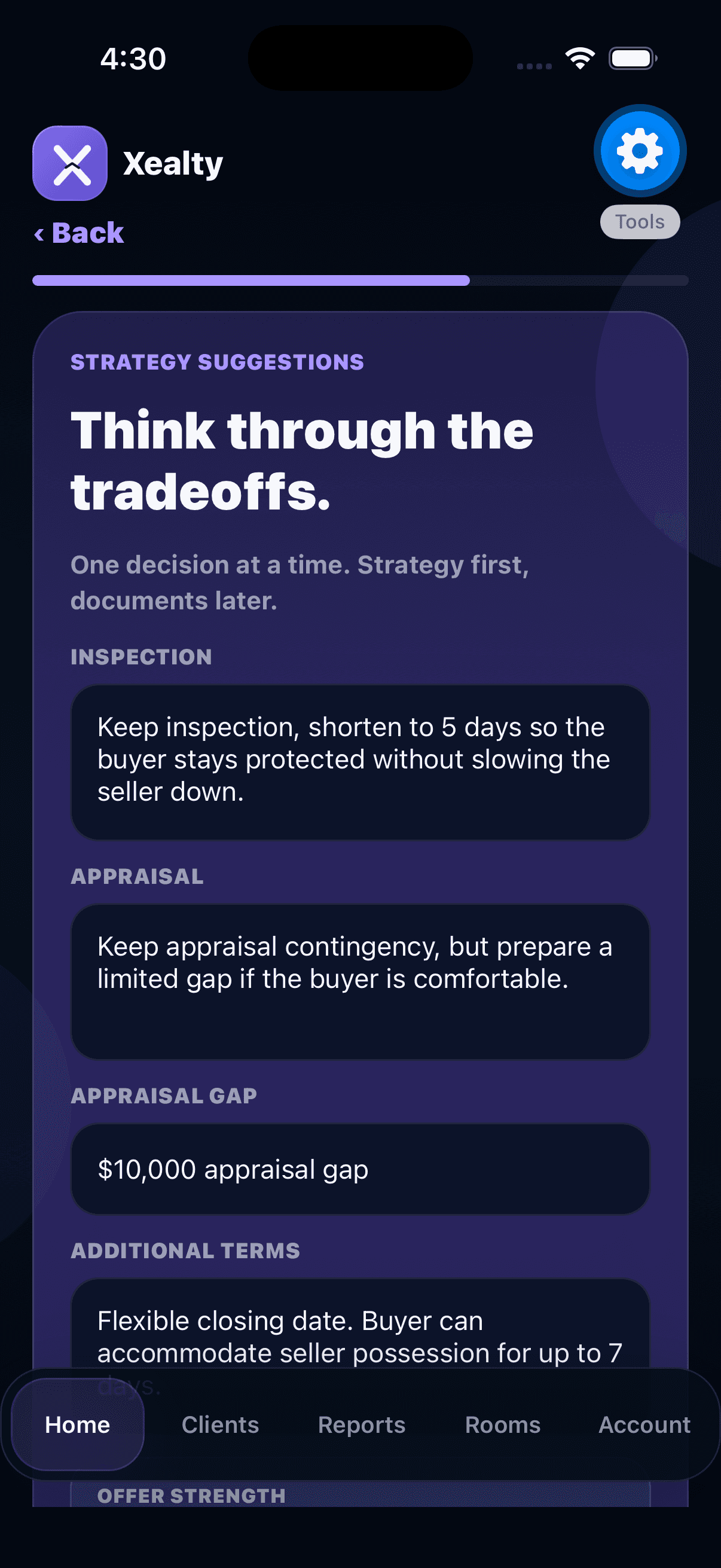Review strategy screenshot