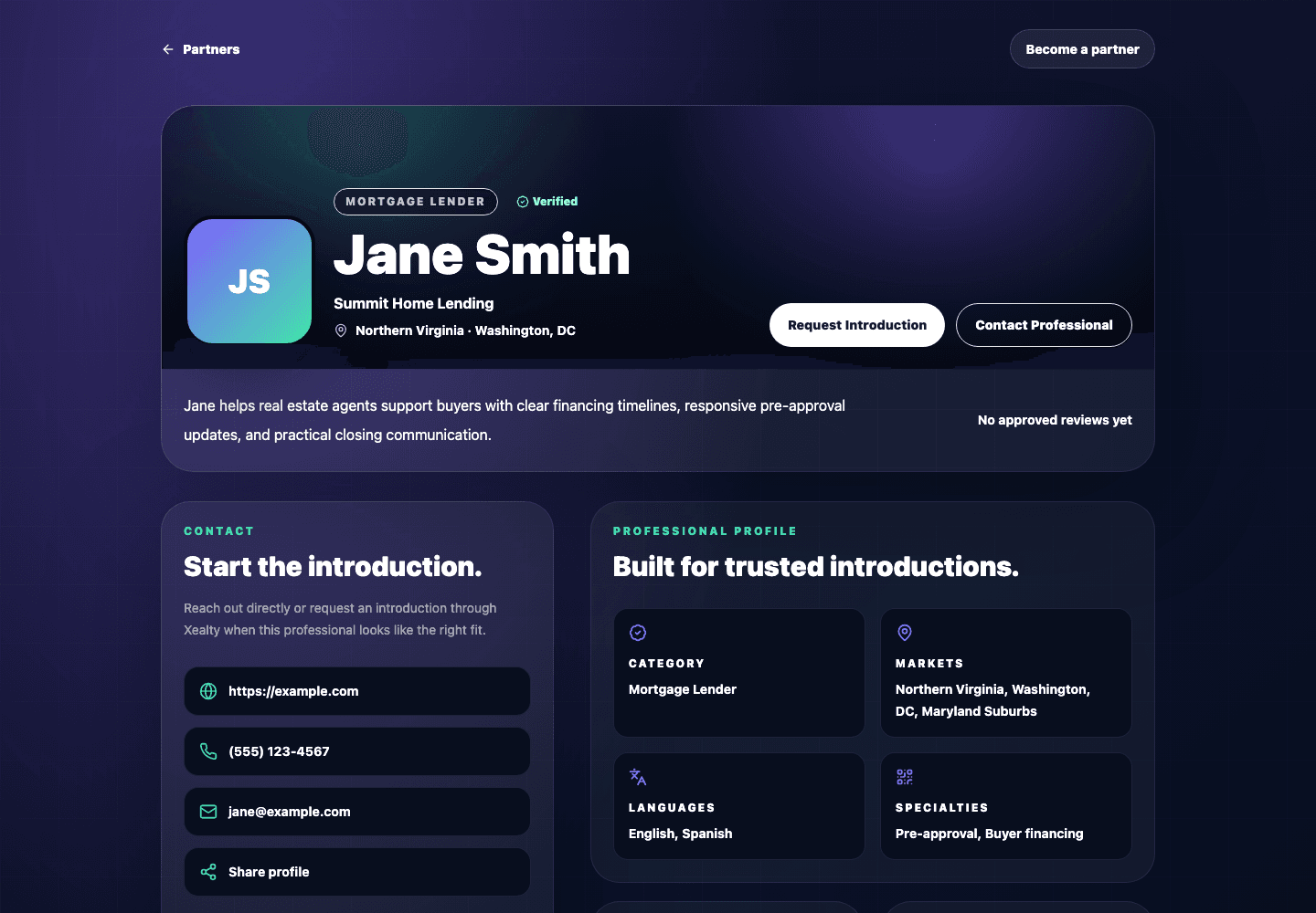 Open the profile website screenshot